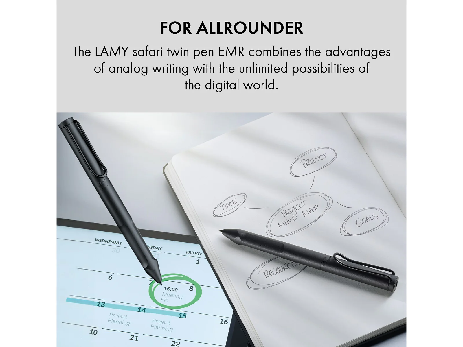 LAMY safari twin pen all black EMR POM Round – Digital Writing - Image 9