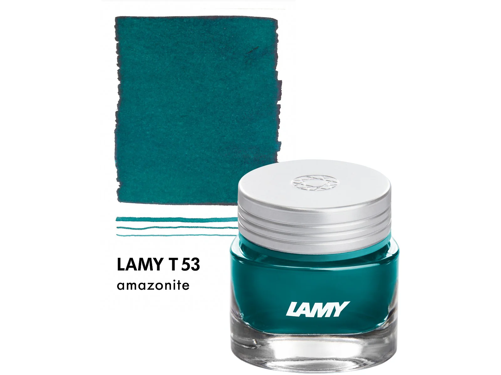 LAMY T53 Crystal Fountain Pen Ink Bottle 30ml – Amazonite - Image 3