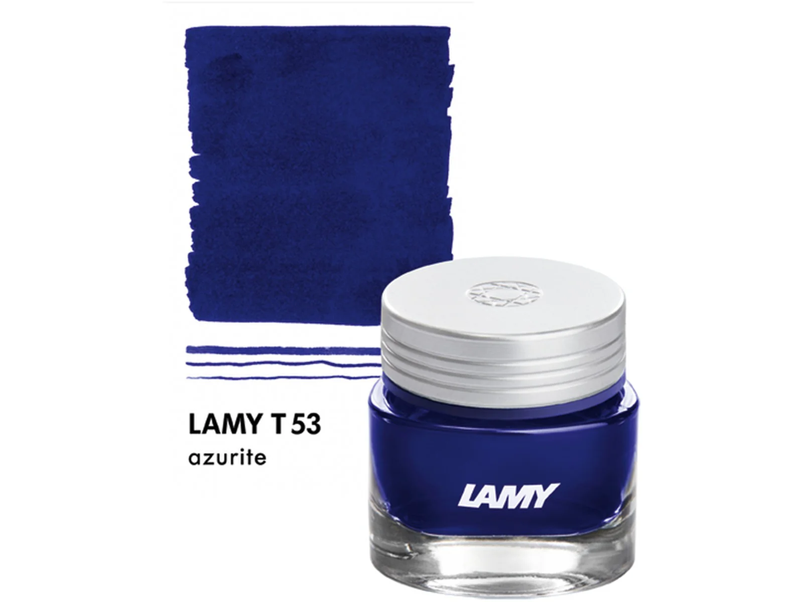 LAMY T53 Crystal Fountain Pen Ink Bottle 30ml – Azurite - Image 3