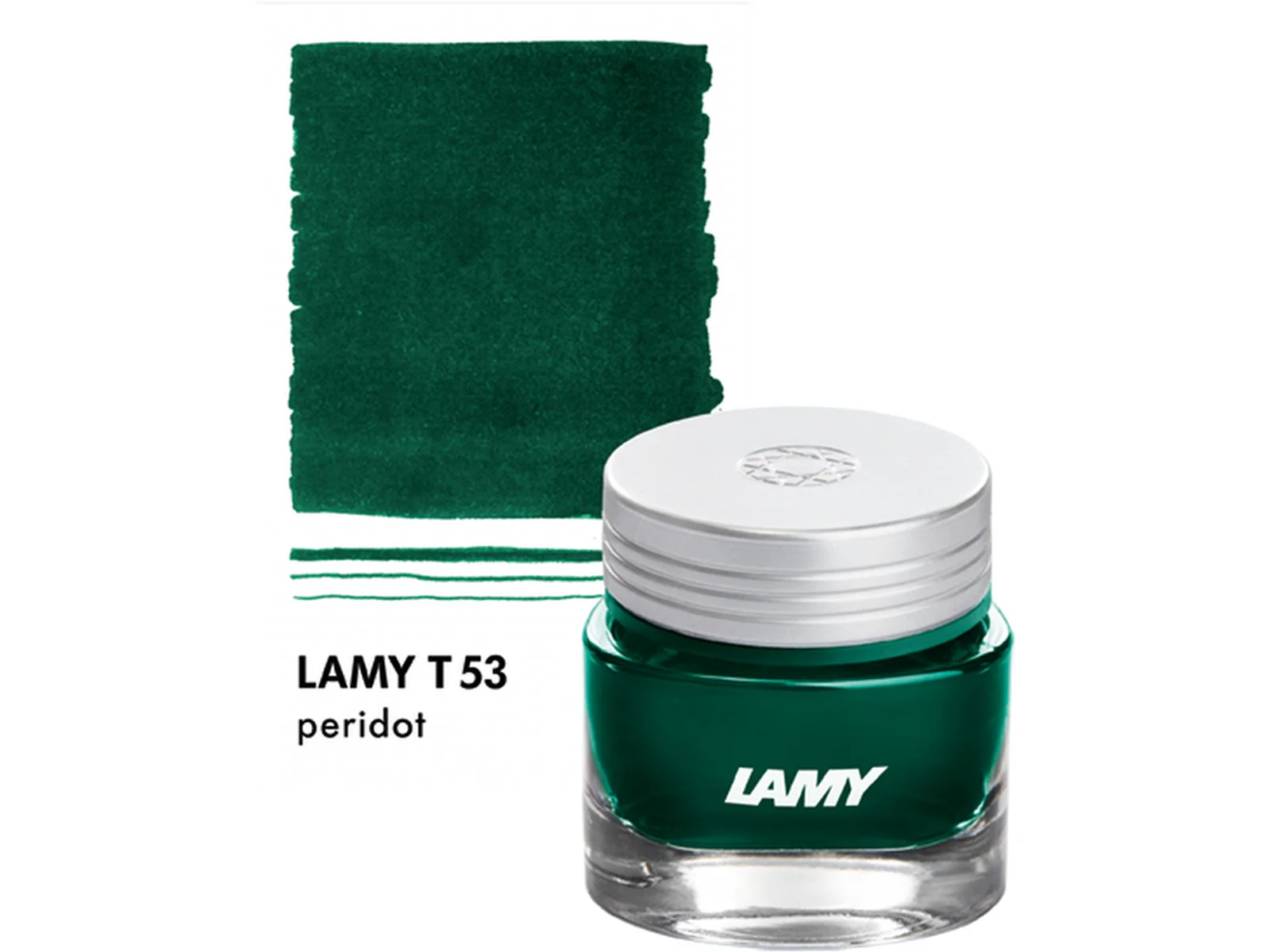 LAMY T53 Crystal Fountain Pen Ink Bottle 30ml – Peridot - Image 3