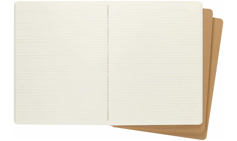 Moleskine Cahier Extra Extra Large Journal Kraft Brown - Plain or Ruled - Image 4