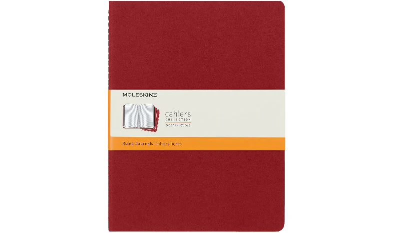 Moleskine Cahier Extra Large Journal 190x250 Cranberry Red - Ruled