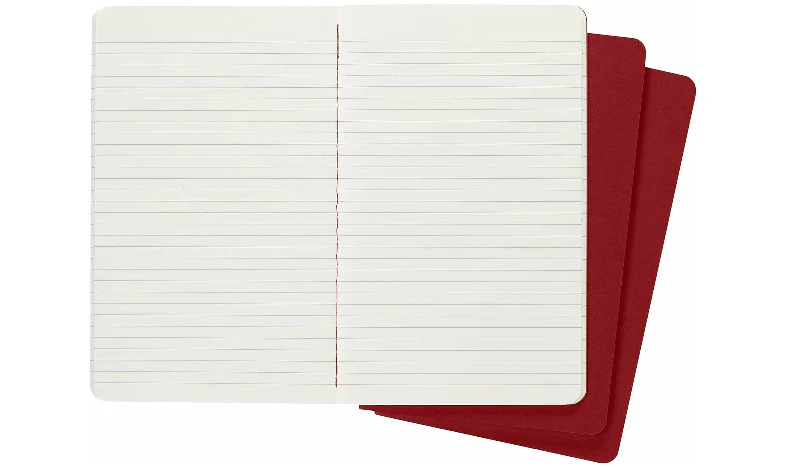 Moleskine Cahier Large Journal 135x210 Cranberry Red - Plain or Ruled - Image 4