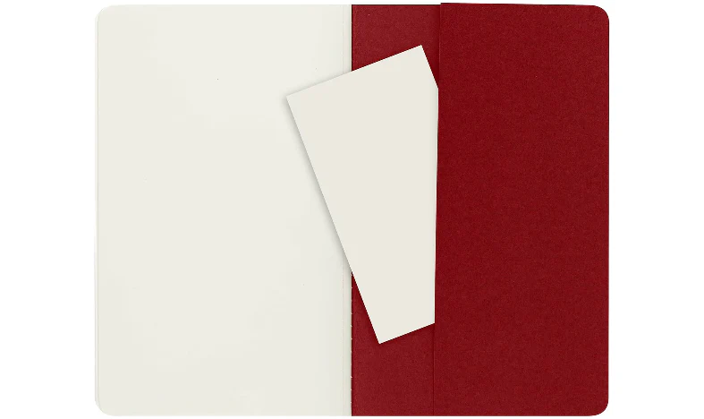 Moleskine Cahier Large Journal 135x210 Cranberry Red - Plain or Ruled - Image 6