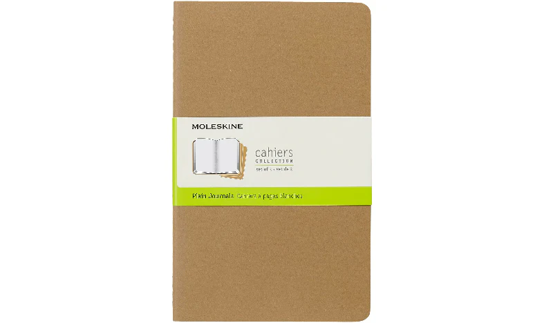 Moleskine Cahier Large Journal 135x210 Kraft Brown - Plain or Ruled
