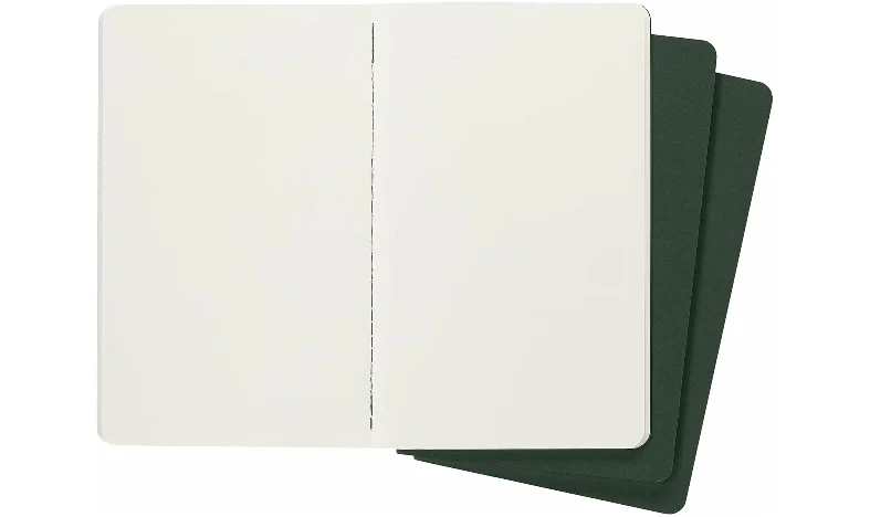 Moleskine Cahier Large Journal 135x210 Myrtle Green - Plain or Ruled - Image 3