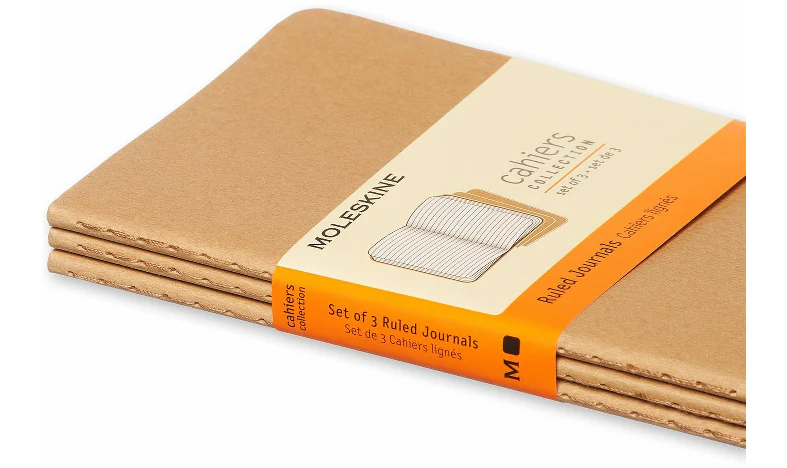 Moleskine Cahier Pocket Journal 90x140 Kraft Brown - Plain or Ruled - Image 7