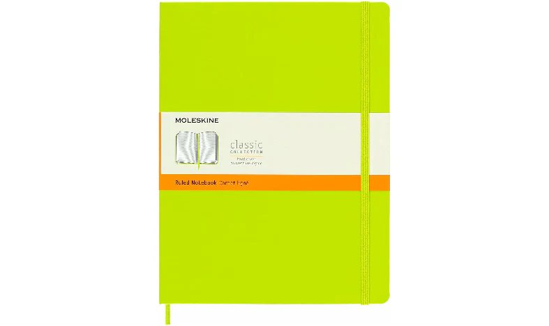 Moleskine Classic Collection Extra Large Hard Cover Notebook - Lemon Green - Image 2