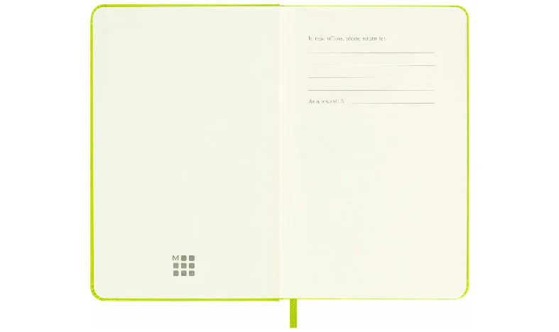 Moleskine Classic Collection Pocket Hard Cover Notebook - Lemon Green - Image 6