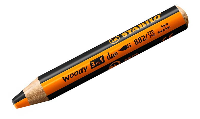 Multi-Talented Pencil - STABILO woody 3 in 1 - Deskset of 15 - 10 x woody 3 in 1, 2 x woody 3 in 1 Pastel, 3 x woody 3 in 1 duo with Replaceable Container Sharpener - Image 3
