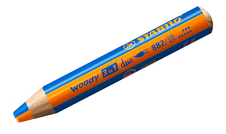 Multi-Talented Pencil - STABILO woody 3 in 1 duo - Pack of 10 - Assorted Colours with Sharpener - Image 11