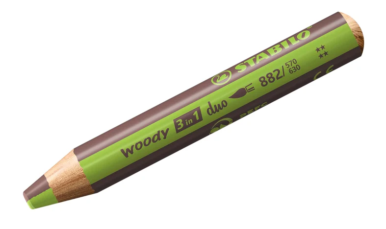Multi-Talented Pencil - STABILO woody 3 in 1 duo - Pack of 6 - Assorted Colours with Sharpener - Image 8