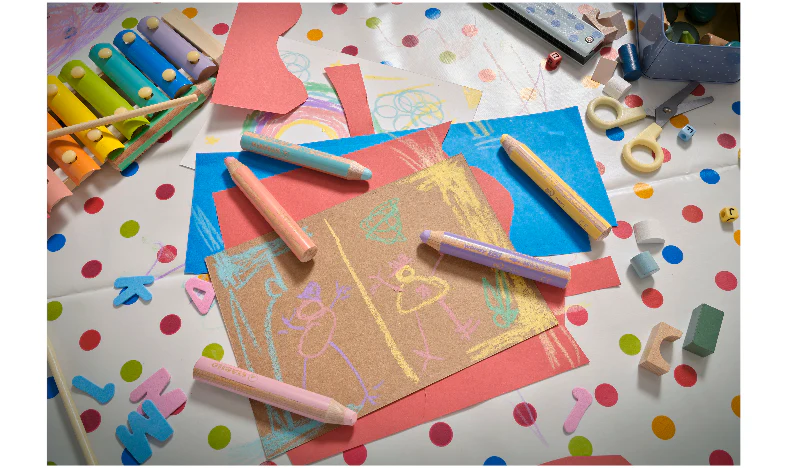 Multi-Talented Pencil - STABILO woody 3 in 1 - Pack of 6 - Assorted Pastel Colours with Sharpener - Image 4
