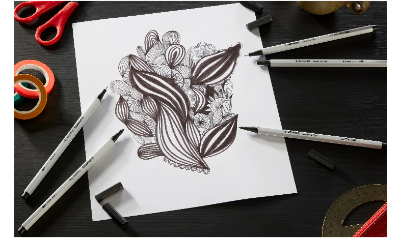 Multi-Tip Pen Set - STABILO Creative Tips - ARTY - Pack of 5 - Black - Image 7