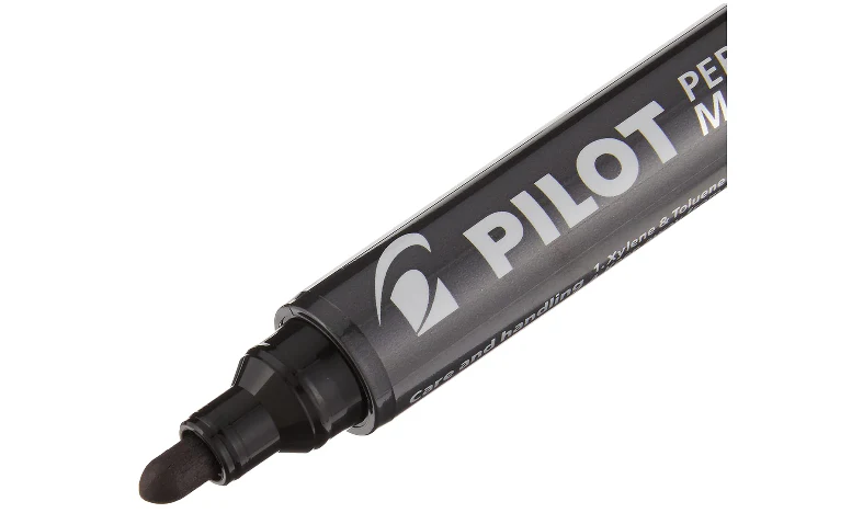 Pilot 100 Permanent Marker Bullet Tip Box of 12 Black - Image 4