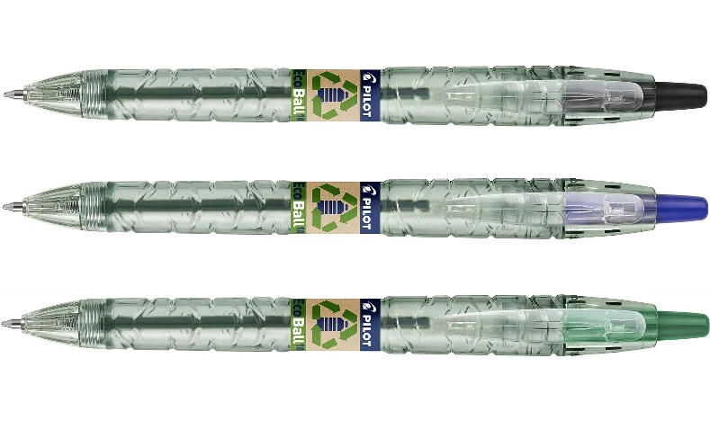Pilot BegreeN B2P Ecoball Ballpoint Pen Medium Triple Pack (Black, Blue, Green) - Image 3