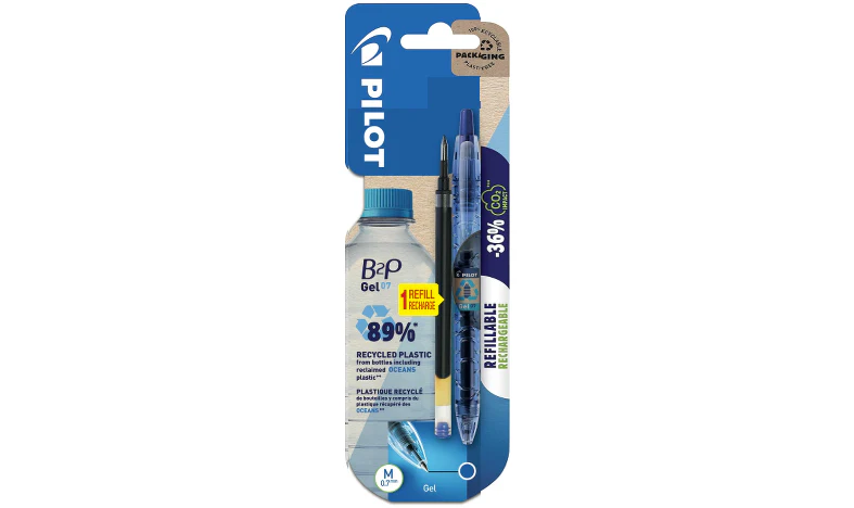 Pilot BegreeN B2P Recycled Gel Rollerball Pen Blue with Refill - Image 2