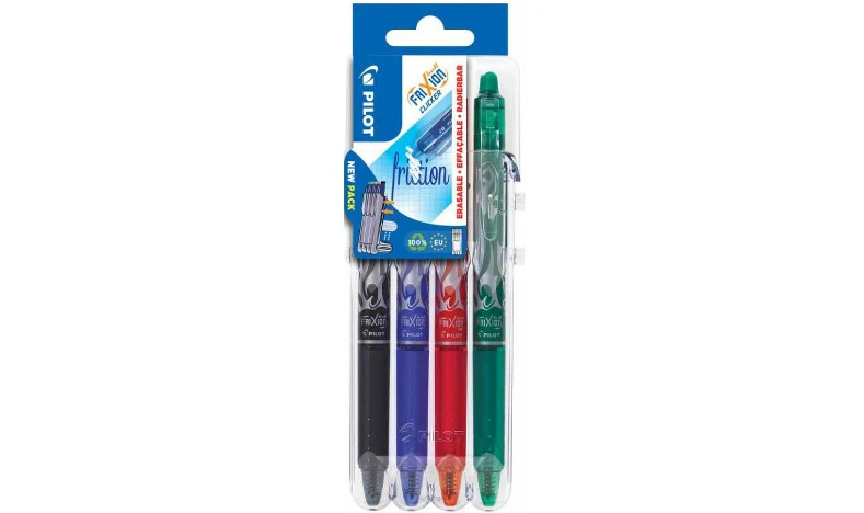 Pilot FriXion Clicker Erasable Rollerball Pen 07 Medium 4 Piece 'Set 2 Go' - Image 3