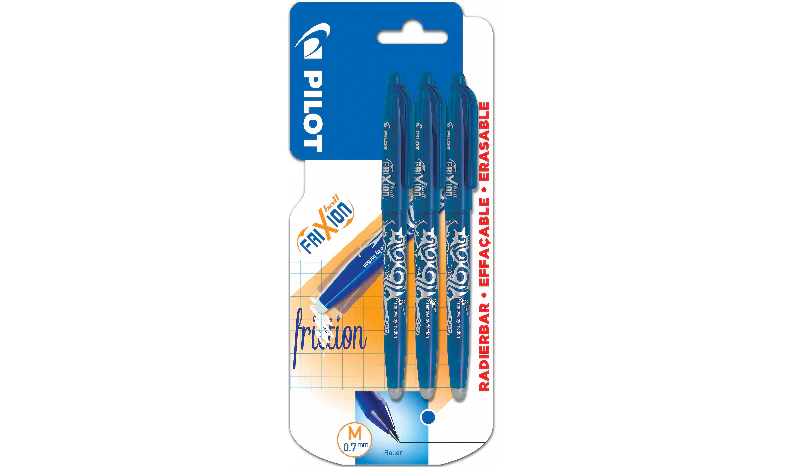 Pilot FriXion Erasable Rollerball Pen Blue Pack of 3 - Image 2