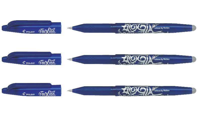 Pilot FriXion Erasable Rollerball Pen Blue Pack of 3 - Image 3
