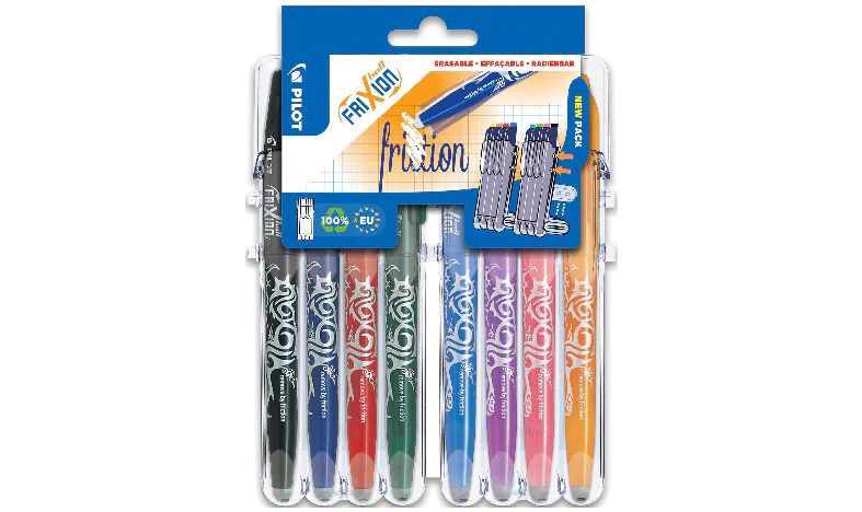 Pilot FriXion Erasable Rollerball Pen Medium 'Set 2 Go' Desk Set of 8 Assorted - Image 2