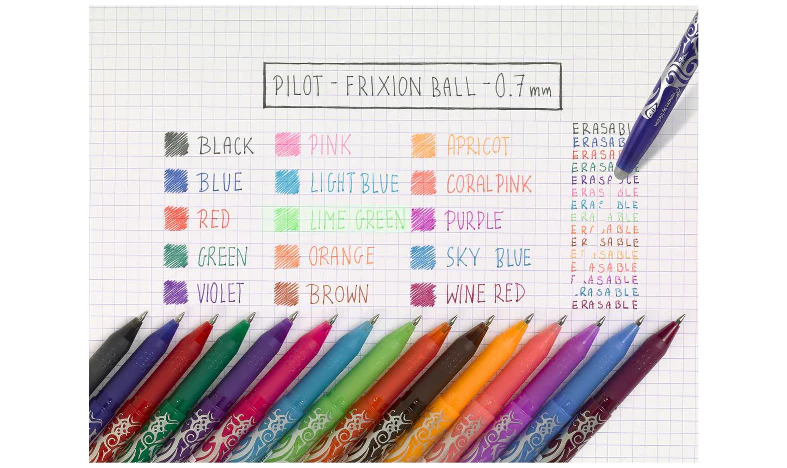 Pilot FriXion Erasable Rollerball Pen Medium 'Set 2 Go' Desk Set of 8 Assorted - Image 5
