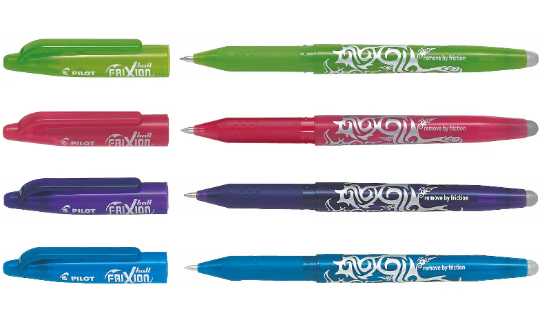Pilot FriXion Ball Erasable Rollerball Pen Medium Set of 4 (Light Blue, Violet, Pink, Light Green) - Image 3