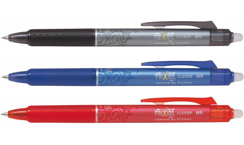 Pilot FriXion Clicker Erasable Rollerball Pen 05 Fine BLRT-FR5 Assorted Set of 3
