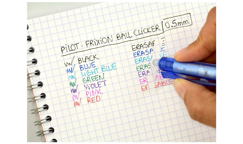 Pilot FriXion Clicker Erasable Rollerball Pen 05 Fine BLRT-FR5 Assorted Set of 3 - Image 8