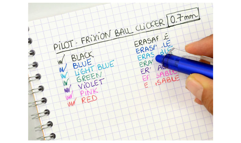 Pilot FriXion Clicker Erasable Rollerball Pen 07 Medium BLRTFR7 Assorted Set of 7 - Image 12