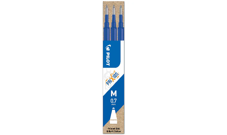 Pilot BLSFR7 FriXion Pen Refill Medium Pack of 3 Blue Blister - Image 3