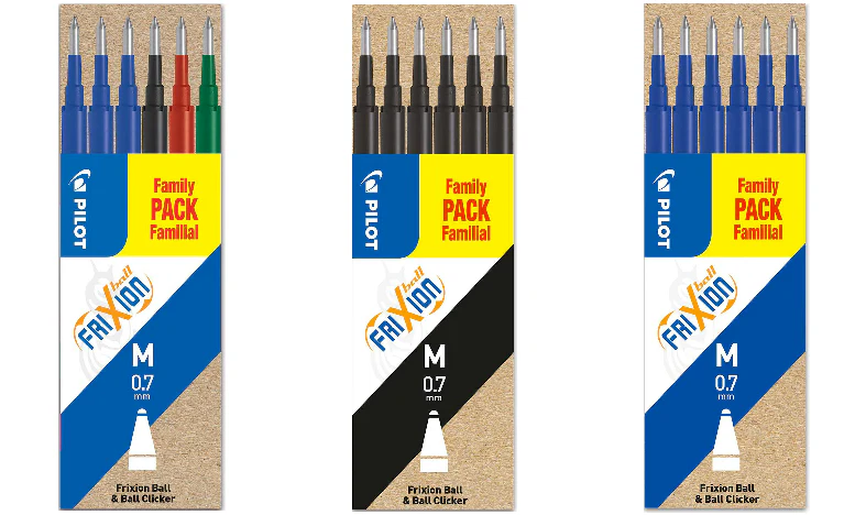 Pilot BLSFR7 FriXion Pen Refill Medium Pack of 6