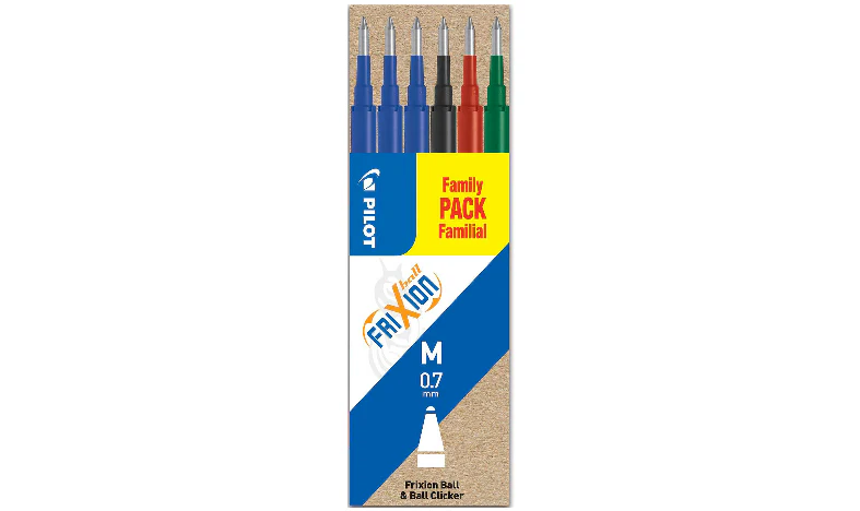 Pilot BLSFR7 FriXion Pen Refill Medium Pack of 6 - Image 2