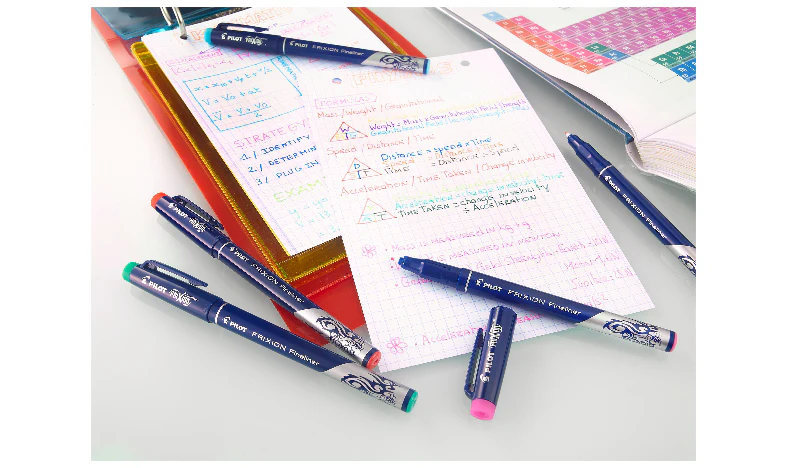 Pilot FriXion Erasable Fineliners 'Set 2 Go' Desk Set of 4 (Black Blue Green Red) - Image 13