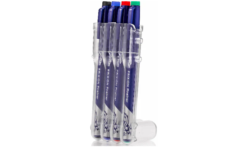 Pilot FriXion Erasable Fineliners 'Set 2 Go' Desk Set of 4 (Black Blue Green Red) - Image 3