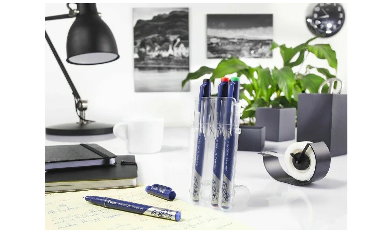 Pilot FriXion Erasable Fineliners 'Set 2 Go' Desk Set of 4 (Black Blue Green Red) - Image 5