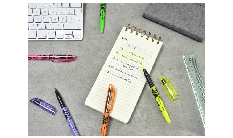 Pilot FriXion Light Erasable Highlighter Pen Wallet of 3 (Yellow Pink Green) - Image 10