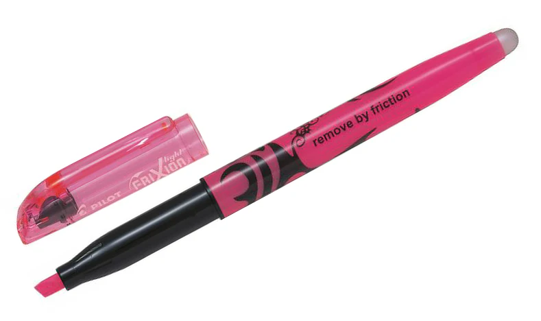 Pilot FriXion Light Erasable Highlighter Pen Wallet of 3 (Yellow Pink Green) - Image 3