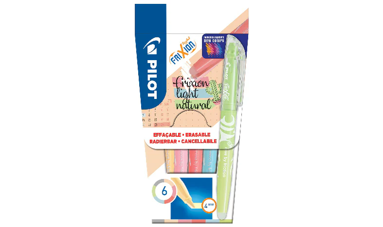 Pilot FriXion Light Natural Erasable Highlighter Wallet of 6 - Image 2