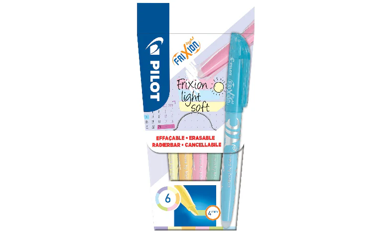 Pilot FriXion Light Soft Erasable Highlighter Wallet of 6 - Image 2