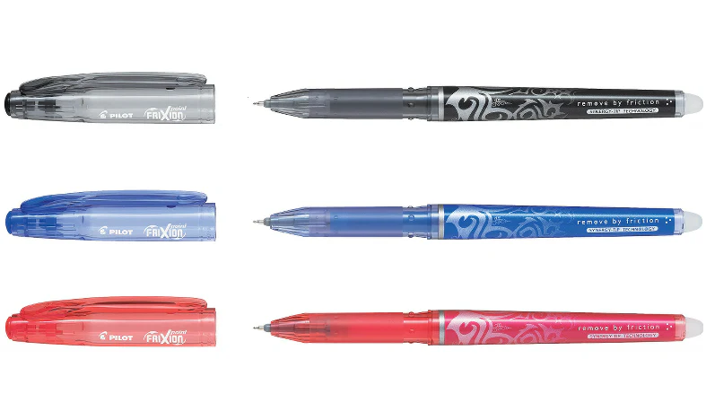 Pilot FriXion Point Erasable Rollerball Pen Assorted Set of 3 (Black Blue Red)