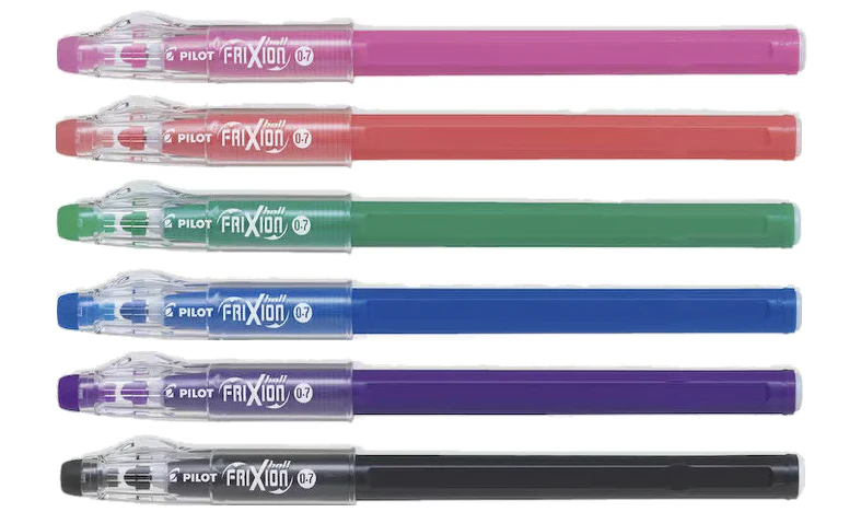 Pilot FriXion Stick Erasable Gel Pens 6 Piece Wallet Assorted - Image 3