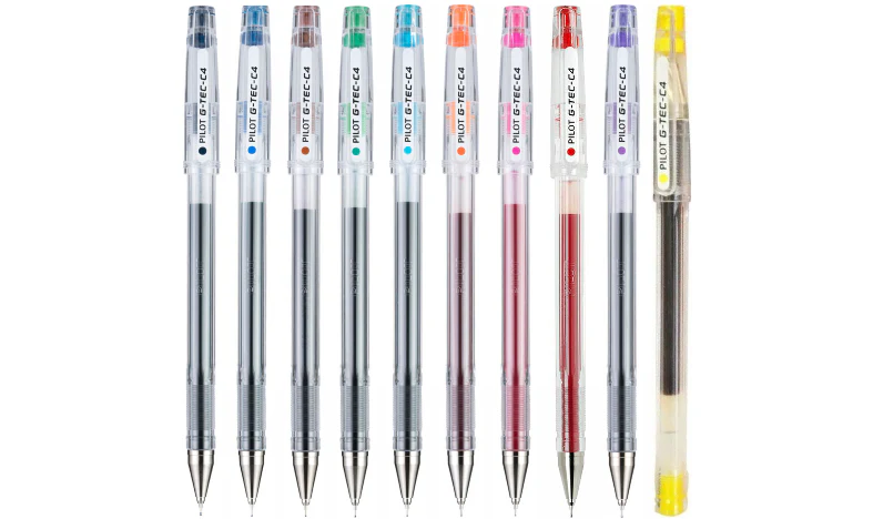 Pilot G-Tec-C4 Rollerball Pen BLGC4 Assorted Wallet of 10 - Image 2