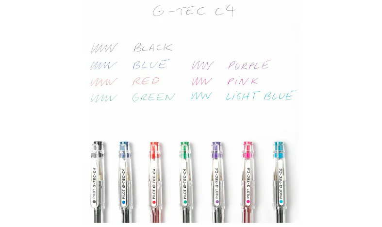 Pilot G-Tec-C4 Rollerball Pen BLGC4 Assorted Wallet of 10 - Image 4