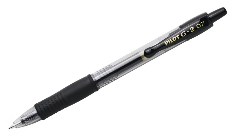Pilot G2 07 Gel Ink Rollerball Pen BLG207 Black Pack of 2 - Image 4