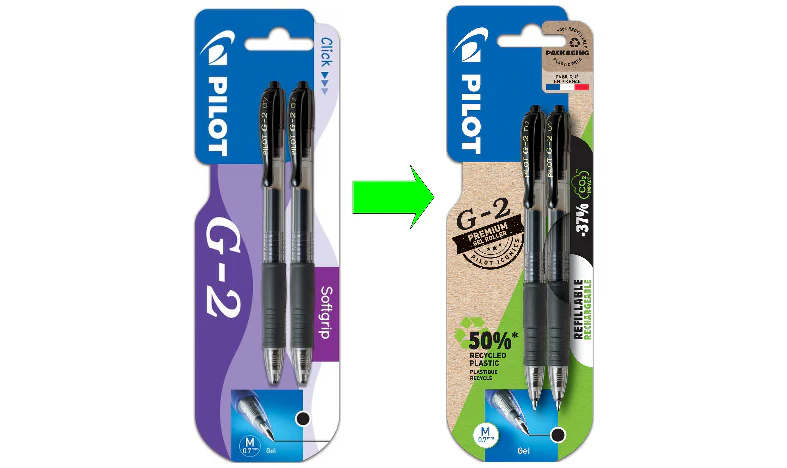 Pilot G2 07 Gel Ink Rollerball Pen BLG207 Black Pack of 2 - Image 7