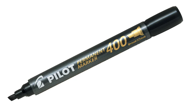 Pilot Permanent Marker 400 Chisel Tip Black Box of 20 - Image 3