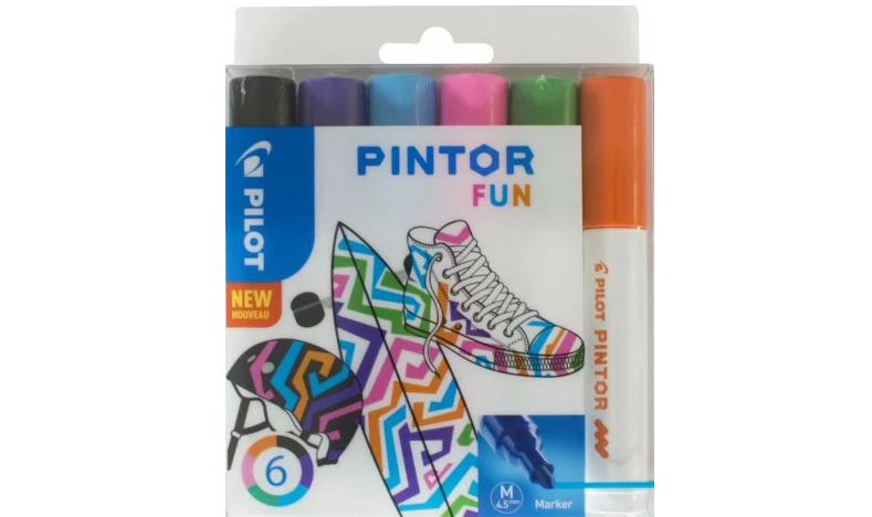 Pilot Pintor Marker Medium Assorted Wallet of 6 Creative Colours - Image 4