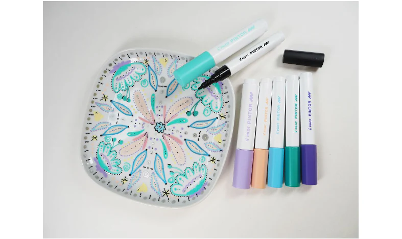 Pilot Pintor Marker Medium Assorted Wallet of 6 Pastel Colours - Image 9