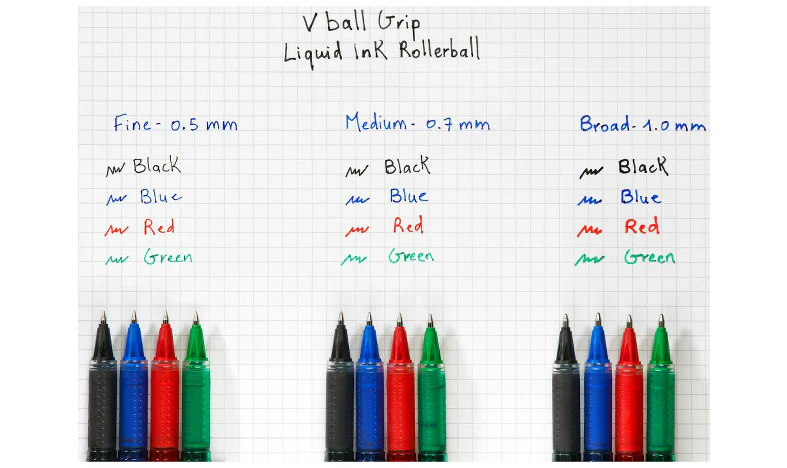Pilot V Ball Grip 10 Liquid Ink Rollerball Pen - Image 3